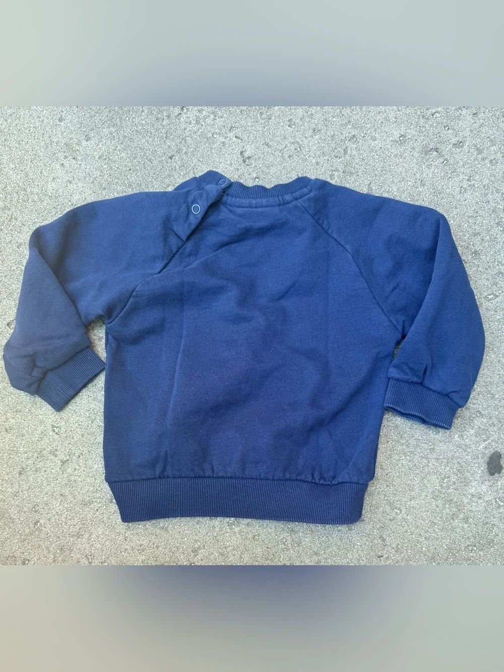 MOLO Kids Mike Sweatshirt - Organic Navy Blue Smily Face - 92  / 2yrs